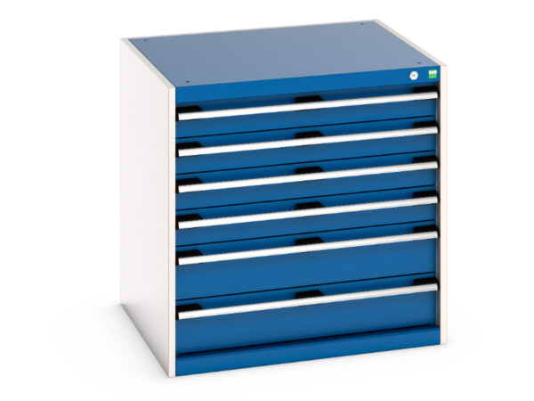 Cubio Drawer Cabinet with 6 Drawers. WxDxH: 800X750X800mm Ral 7035/5010 _SKU-40028102.11V