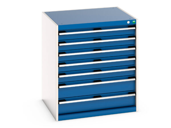 Cubio Drawer Cabinet with 7 Drawers. WxDxH: 800X750X900mm Ral 7035/5010 _SKU-40028108.11V