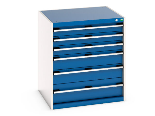 Cubio Drawer Cabinet with 6 Drawers. WxDxH: 800X750X900mm Ral 7035/5010 _SKU-40028115.11V