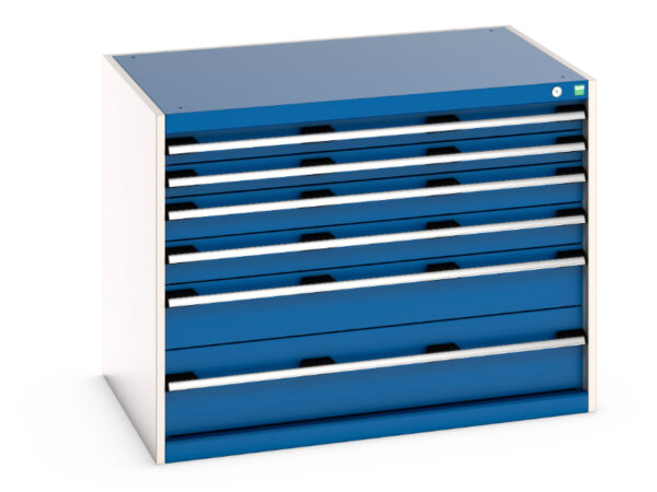Cubio Drawer Cabinet with 6 Drawers. WxDxH: 1050X750X800mm Ral 7035/5010 _SKU-40029085.11V