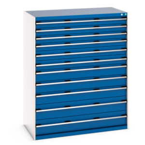 Drawer Cabinet with 11 Drawers - WxDxH: 1300X750X1600mm Ral 7035/5010 _SKU-40030029.11V