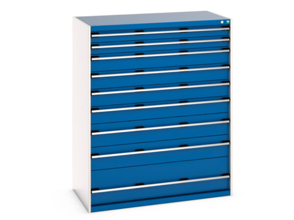 Drawer Cabinet with 9 Drawers - WxDxH: 1300X750X1600mm Ral 7035/5010 _SKU-40030075.11V