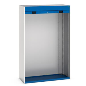 Industrial Metal Cupboards with Roller Shutter Door - WxDxH: 1300X525X2000mm Ral 7035/5010 _SKU-40201006.11V