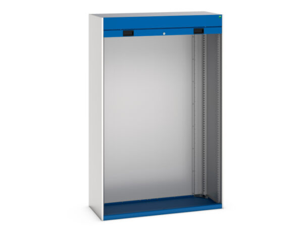 Industrial Metal Cupboards with Roller Shutter Door - WxDxH: 1300X525X2000mm Ral 7035/5010 _SKU-40201006.11V