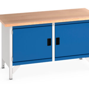 Work Table Metal Cupboard - Cubio Storage Bench (Mpx) Full Cupboard / Full Cupboard. WxDxH: 1500X750X840mm Ral 7035/5010 _SKU-41002022.11V