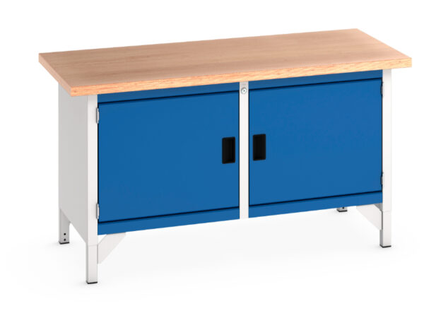 Work Table Metal Cupboard - Cubio Storage Bench (Mpx) Full Cupboard / Full Cupboard. WxDxH: 1500X750X840mm Ral 7035/5010 _SKU-41002022.11V