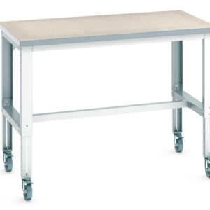 Bott Cubio Mobile Work Table - Cubio Mobile Bench Adj Height (Lino) . WxDxH: 1500X900X840-1140mm Ral 7035 _SKU-41004142.16V