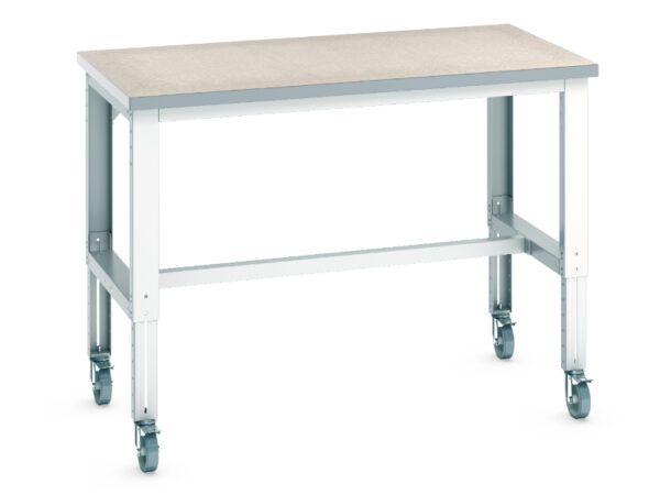 Bott Cubio Mobile Work Table - Cubio Mobile Bench Adj Height (Lino) . WxDxH: 1500X900X840-1140mm Ral 7035 _SKU-41004142.16V