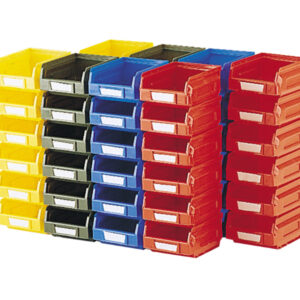 Nuts And Bolts Parts Bins - Plastic Bin Kit 2002 (Pack of 48). WxDxH: 103X165X83mm Mixed Colours _SKU-02510074