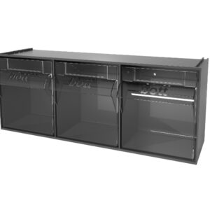 Bott Tilt View Bins - Tilt Box 3 Compartments . WxDxH: 600X200X242mm Plastic Ral 7016 _SKU-02513005.19