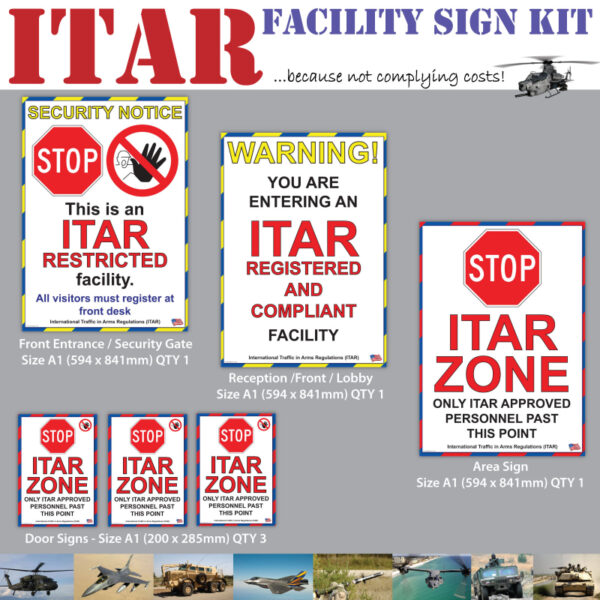 ITAR International Traffic in Arms Regulations Compliance - Area Sign Kit_SKU-10306