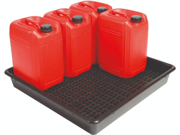 Provide storage and ensure that drips and leaks are contained safely with a Spill Tray with Grid - SKU BT5-25