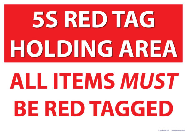 Holding Area Wall or Floor sign - SKU 5890