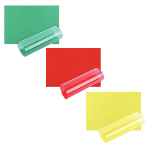 Coloured Transparent ANDON Indicator Warning Film Kit (A4 Size 3pk) - SKU 650 - Image 2