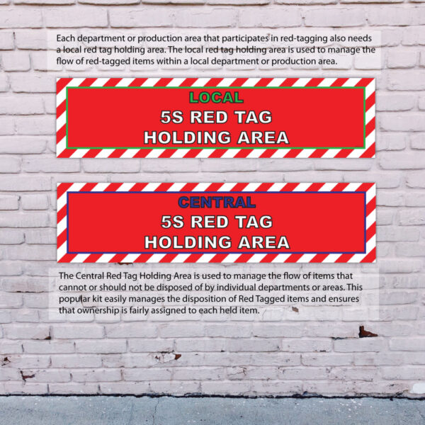 5S Tagging System - Red Tag Holding Area Signs & Banners - SKU 6540