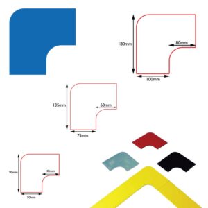 Invictus Bull Floor Marking Tape Joins 90° Corner Joins for connecting Photoluminescent tape SKU-F1708