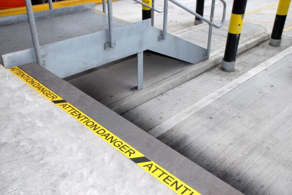 Anti Slip Warning Tape with ATTENTION DANGER text 75mm x 18.3m  SKU-F1228-YEL-ATTENTION-75 - Image 3