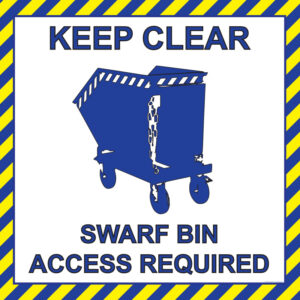 Swarf Bin Floor Sticker 1000 x 1000mm - SKU F784