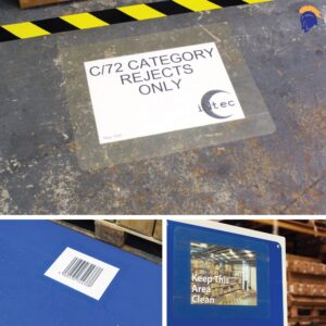 Self Adhesive Non Slip Sign Display  - The perfect DIY Warehouse or Factory Floor and Wall Sign Solution!   SKU-F2476