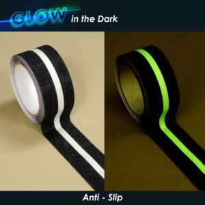 Grip Tape Stairs and Floors - Anti Slip Tape Safety Grip Glow Line 50mm wide x 18.3m   SKU-F1084