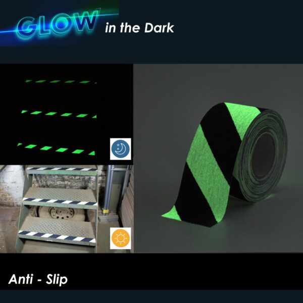 Anti Slip Hazard Tape Safety Grip Hazard Glow in the Dark   SKU-F1072