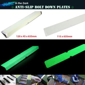 Non Slip Step Tape - Treads Outdoor Photoluminescent Anti Slip Bolt Down Plates   SKU-F1144