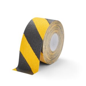 Non Slip Tape Safety Grip Coarse Black / Yellow Hazard   SKU-F988