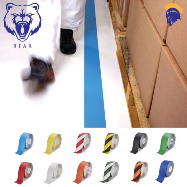 Invictus Bear Line Tape - High Traffic Industrial Tape for Floor Marking SKU-F1984