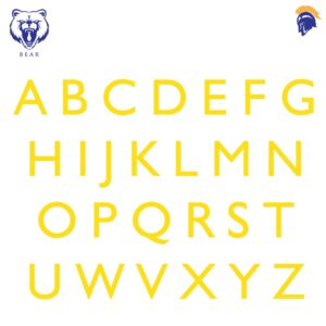 Invictus Bear Warehouse Floor Letters in varous colours and sizes  SKU-F2140