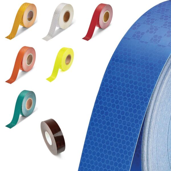 Quality Coloured Reflective Microprismatic Reflective Tape - Self-Adhesive - 50mm x 45.7m   SKU-F2416