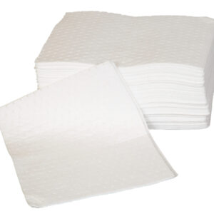 Quickly respond to Oil and Fuel spills and leaks with these Bonded and Perforated Oil Spill Absorbent Pads - SKU OBV-100