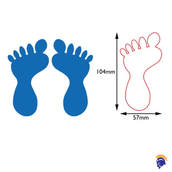 Non Slip Footprint Floor Stickers (Full foot 57mm x 104mm) (Per Pair)  SKU-F916-57-104