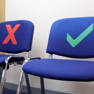 Cross and Tick Floor Marker Signs - Invictus Tiger Tape  SKU-F2200