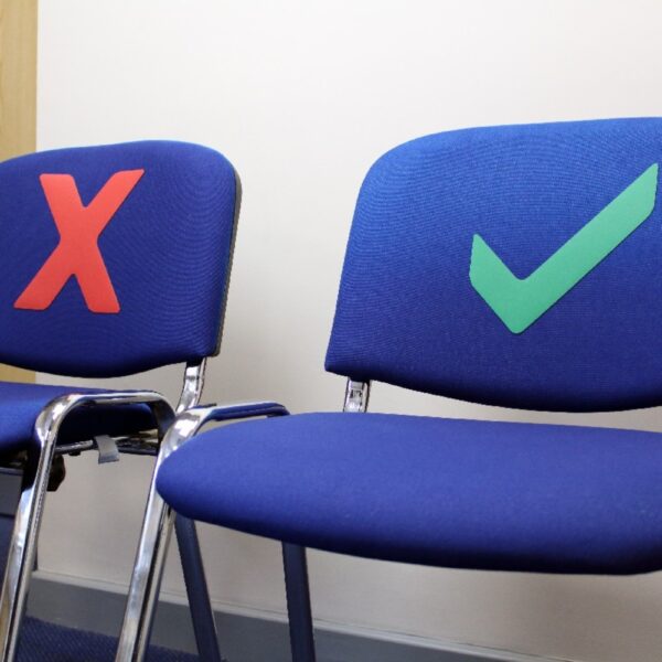 Cross and Tick Floor Marker Signs - Invictus Tiger Tape  SKU-F2200