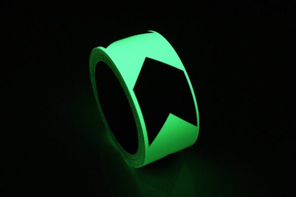 Emergency Exit Tape Glow in the Dark Directional Marking Tape 50mm x 10m  SKU-F1612-50-10 - Image 3