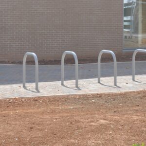 Bike Lock Storage Hoops - H.800 W.715 - Galvanised    SKU-800H-SRSHL