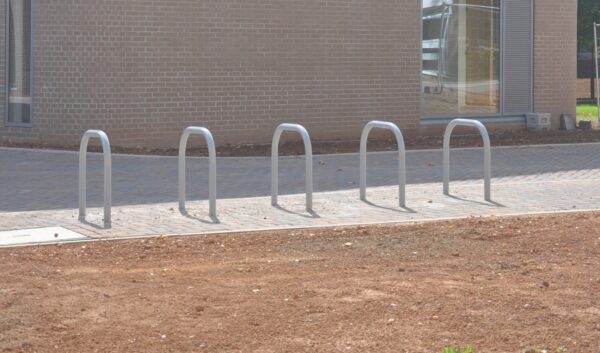 Bike Lock Storage Hoops - H.800 W.715 - Galvanised    SKU-800H-SRSHL