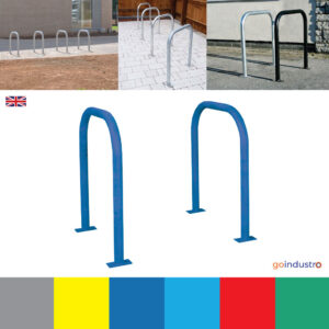 Cycle Stands - Floor Mounted Cycle Hoops - H.600 W.715 - Galvanised & Powder Coated    SKU-SRSHL6071FJ