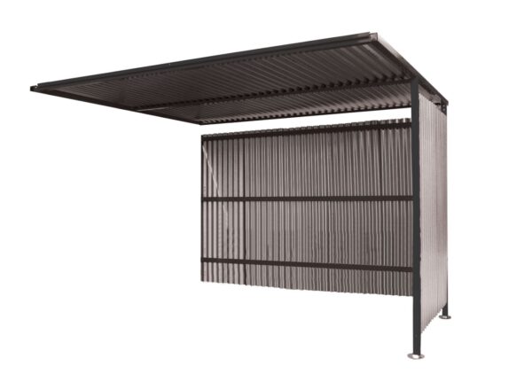 3m Long Bike Shelter - Traditional Cycle Shelter - Extension - H.2180 W.3060 D.1900mm - Galvanised Sides, Closed Back Shelter    SKU-EXT-SC211930K