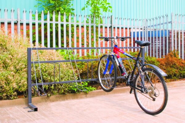 Bike Storage Rack - Traditional Bike Rack - H.935 W.1750 D.600mm - 6 and 8 Bike Options - Dark Grey    SKU-SRTRADCR