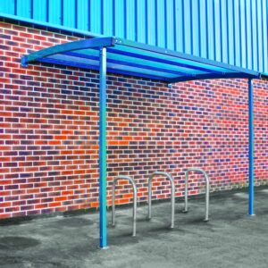 Bike Storage Shelter Wall Mounted - H.2270 W.3000 D.1900mm - Holds up to 6 bikes    SKU-EXT-SCW223019