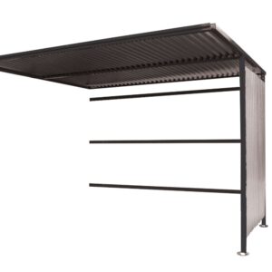 2.5m Wide Bike Storage Shelter - Traditional Cycle Shelter - Extension - H.2180 W.2450 D.1900mm - Galvanised Sides, Open Back    SKU-EXT-SC211924G