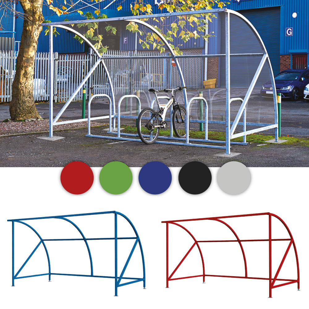 Push Bike Storage Shelter WITHOUT Perspex End Panels - Dudley Cycle Shelter - H.2230 W.2000 D.2150mm     SKU-SCDUD2020JX