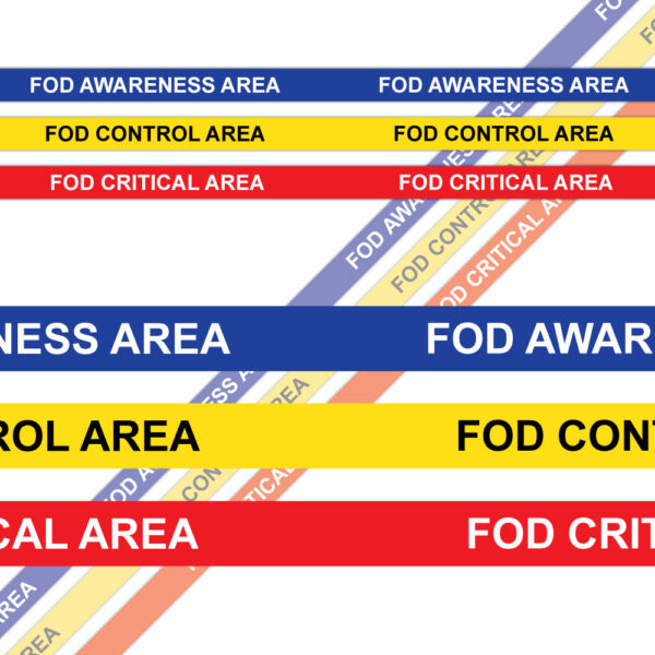FOD Area Zone Floor Marking Tape SKU-F2968