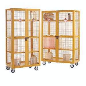 2m High Hazardous Trolley with doors - H.1955 W.1200 D.600mm    SKU-XD191260HZ