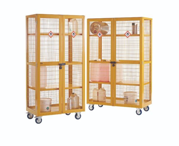 2m High Hazardous Trolley with doors - H.1955 W.1200 D.600mm    SKU-XD191260HZ