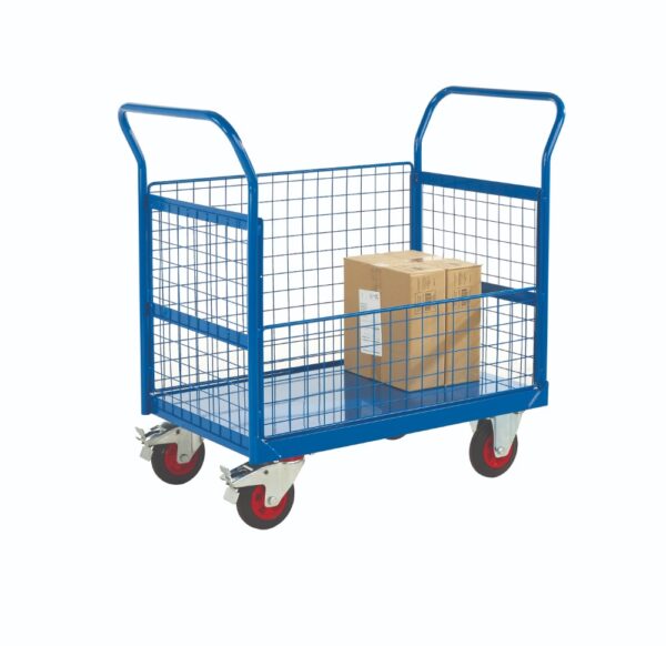 Half Sided Trolley Heavy Duty - 3 and a Half Sided Trucks - H.1050 W.600 D.1200mm - Mesh Sides    SKU-RTBT3561M