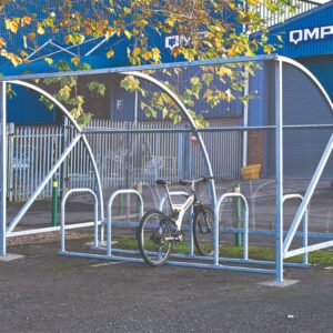 Metal Bike Storage Shelter WITHOUT Perspex End Panels  - Dudley Cycle Shelter - H.2230 W.2000 D.2150mm     SKU-WOP-SCDUD