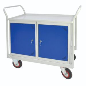 Mobile Maintenance Tool Chest - Double Cupboard - H.1050 W.900 D.600mm - Steel Worktop    SKU-R2CS109060S
