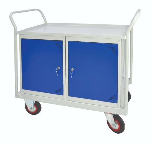 Mobile Maintenance Tool Chest - Double Cupboard - H.1050 W.900 D.600mm - Steel Worktop    SKU-R2CS109060S